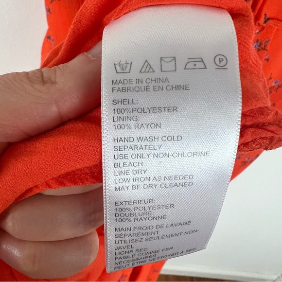 Urban Outfitters Orange Floral Heidi Midi Dress Size M - Picture 5 of 5